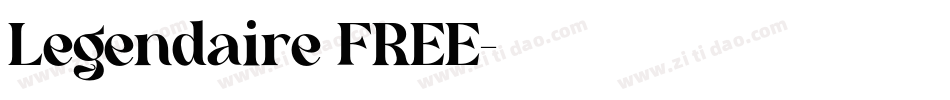 Legendaire FREE字体转换